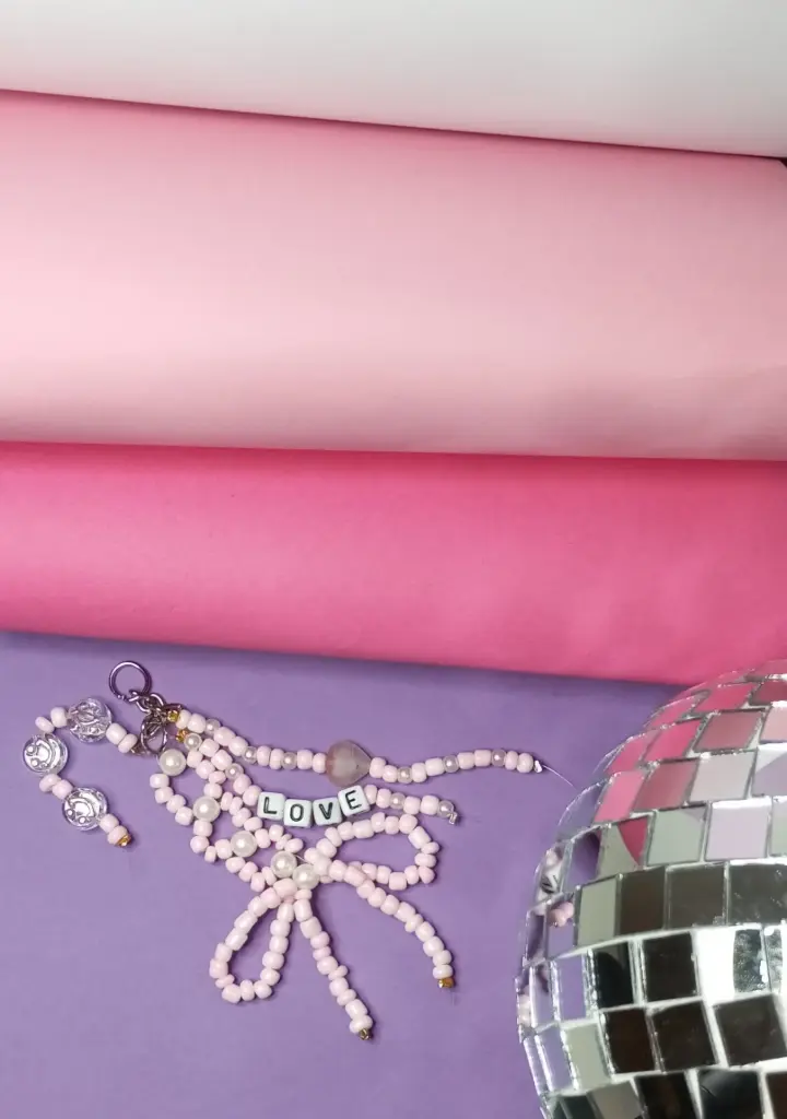 lichtroze sleutelhanger